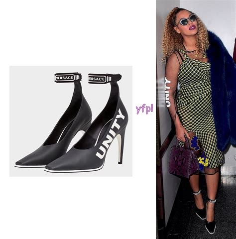 beyonce versace heel strap